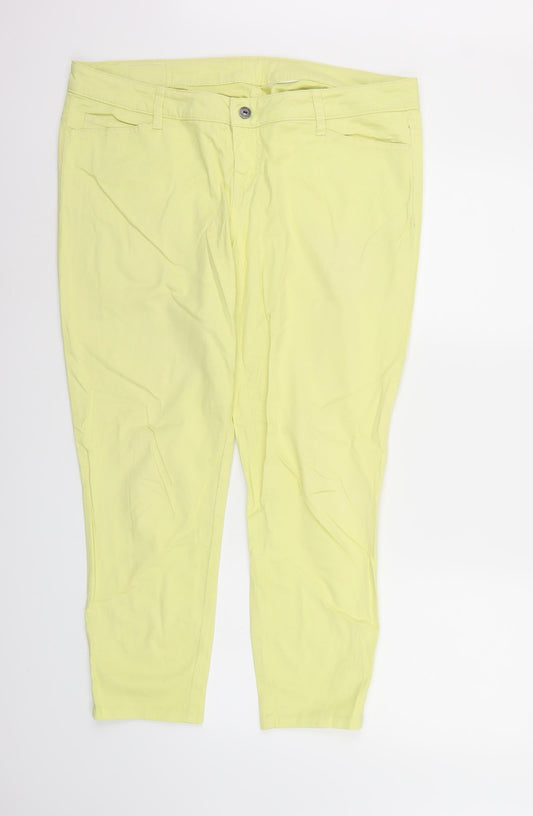 Rainbow Womens Yellow  Denim Skinny Jeans  L26 in