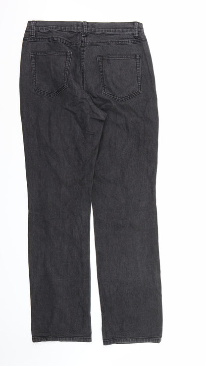 Bexleys Womens Black  Denim Straight Jeans Size 12 L32 in