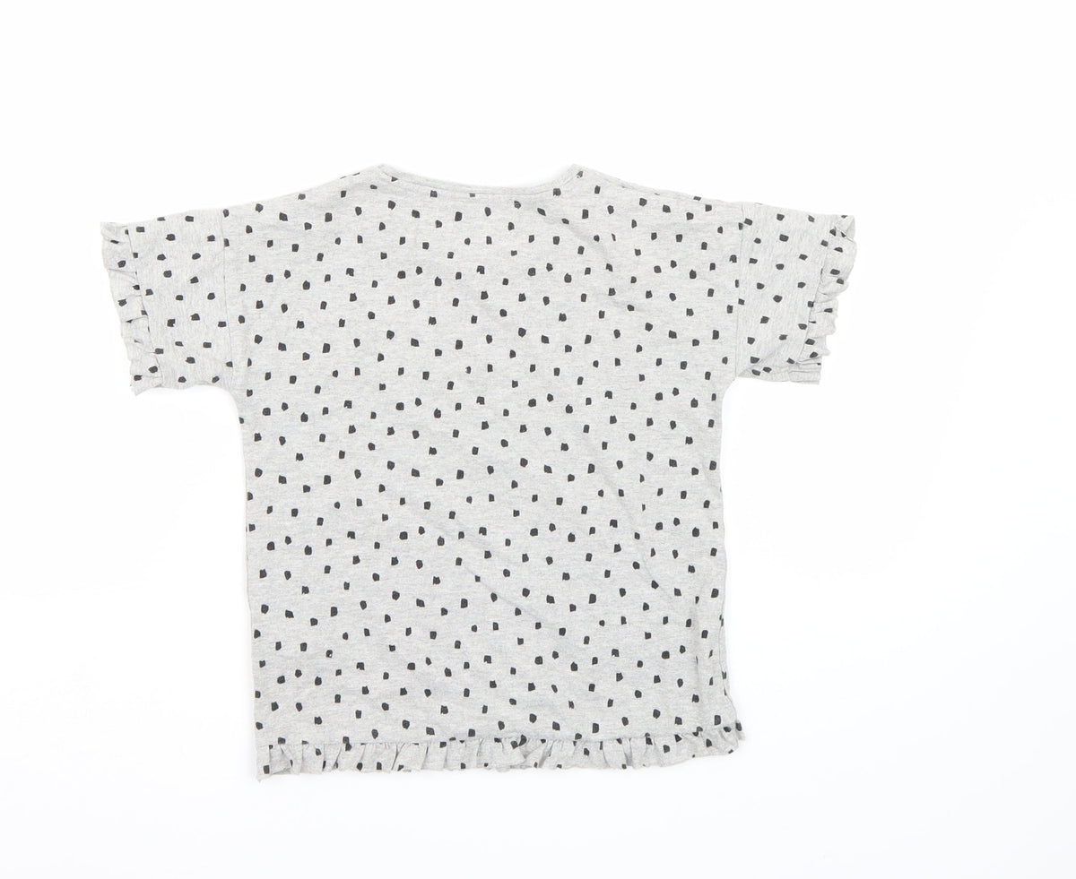 Minoti Girls Grey   Basic T-Shirt Size 5-6 Years