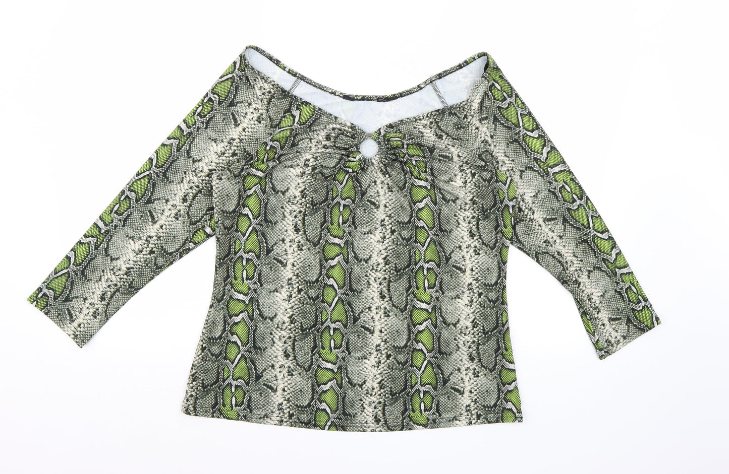 Womens UK Size 14 Dorothy Perkins Green Basic Blouse