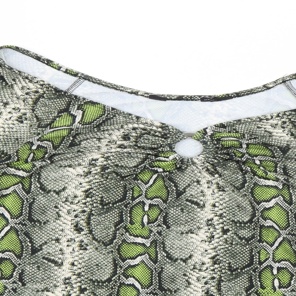 Womens UK Size 14 Dorothy Perkins Green Basic Blouse