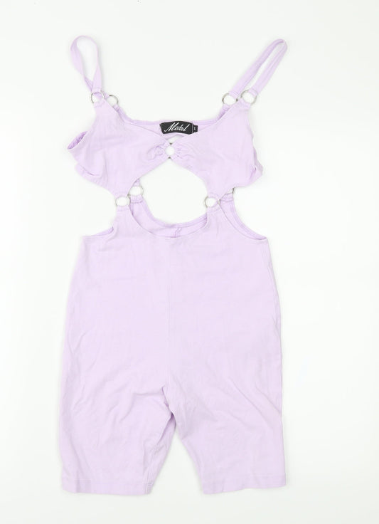 Motel Womens Purple  Jersey Playsuit One-Piece Size S L6 in