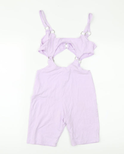 Motel Womens Purple  Jersey Playsuit One-Piece Size S L6 in