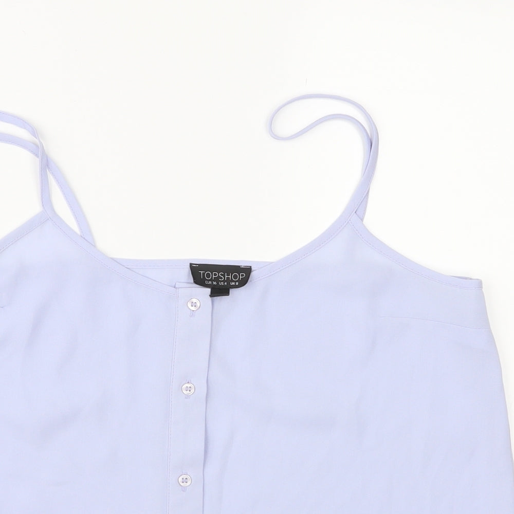 Womens UK Size 8 Topshop Purple Camisole Blouse