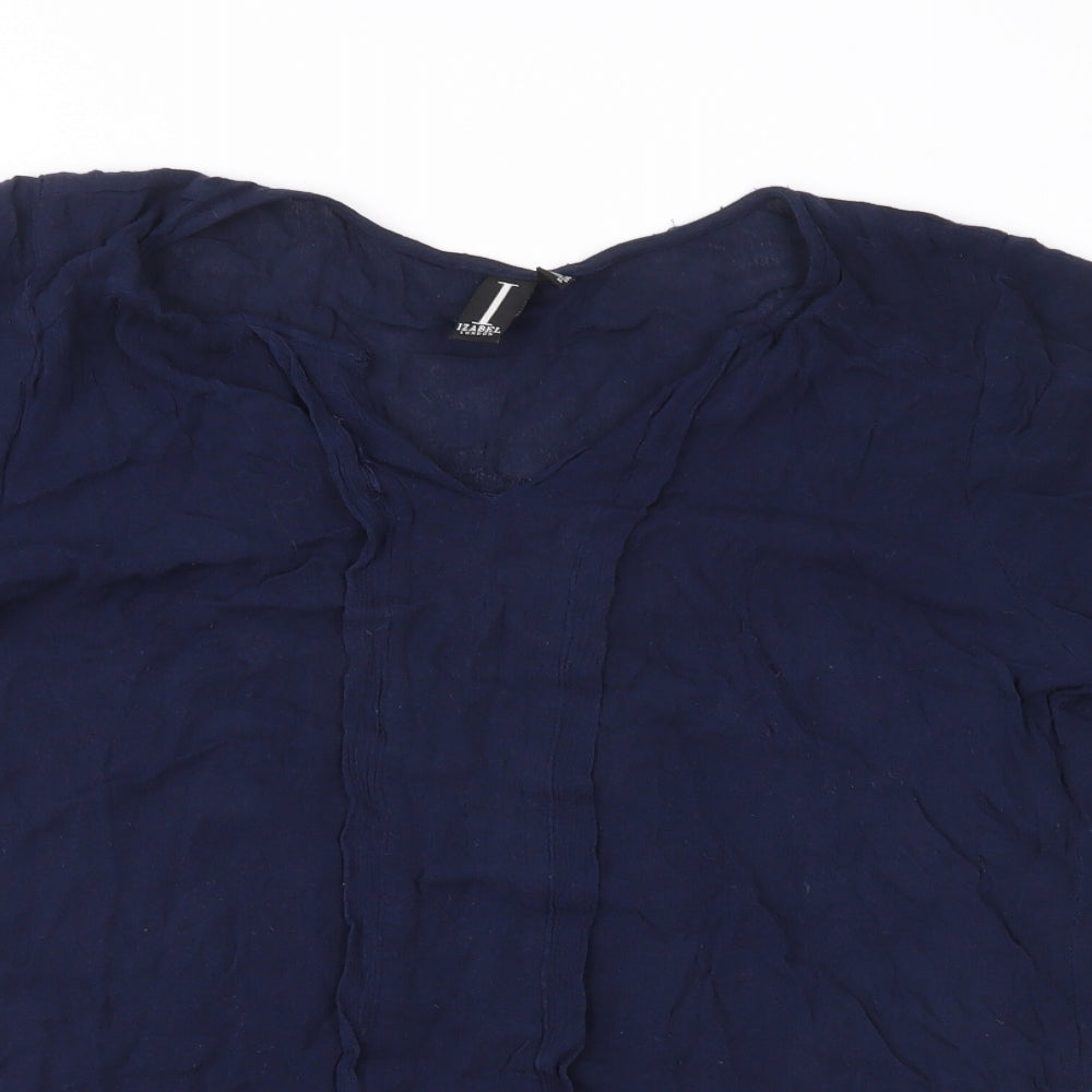 Izabel Womens Blue   Basic Blouse Size 10