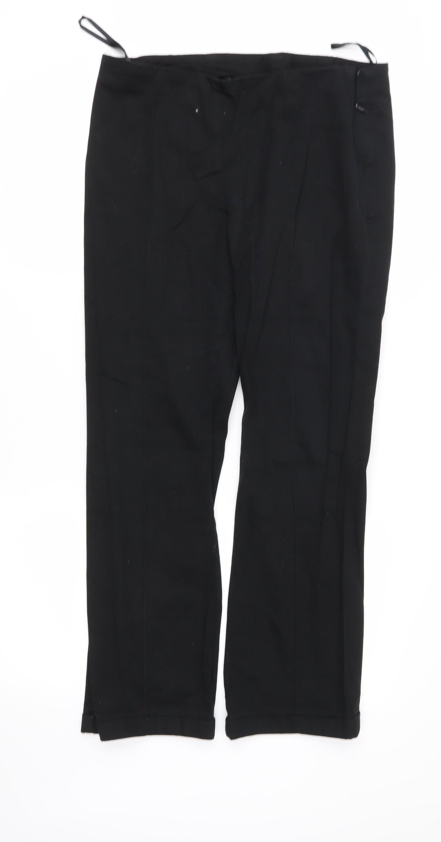 Womens UK Size 12 Preworn Regular Fit  Black Trousers