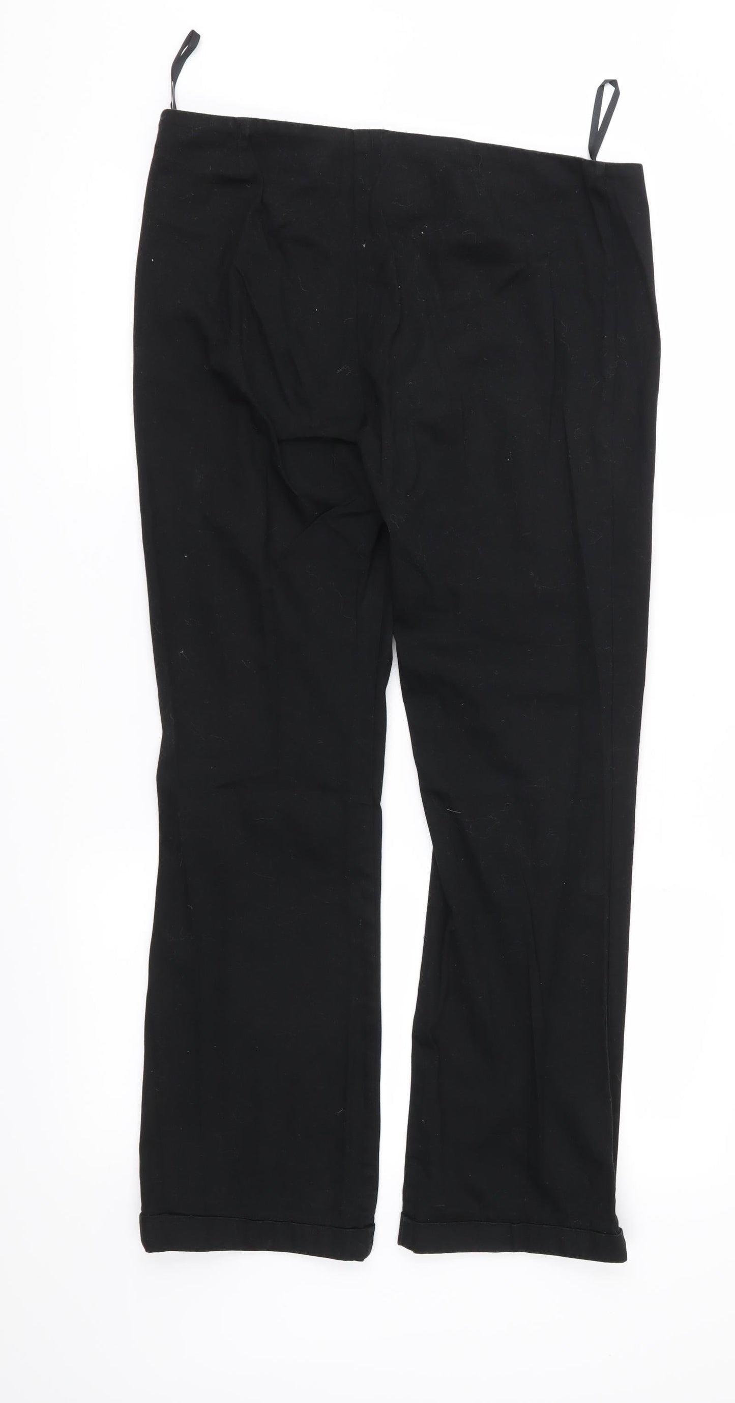 Womens UK Size 12 Preworn Regular Fit  Black Trousers