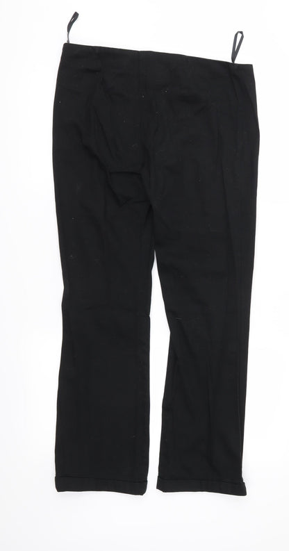 Womens UK Size 12 Preworn Regular Fit  Black Trousers