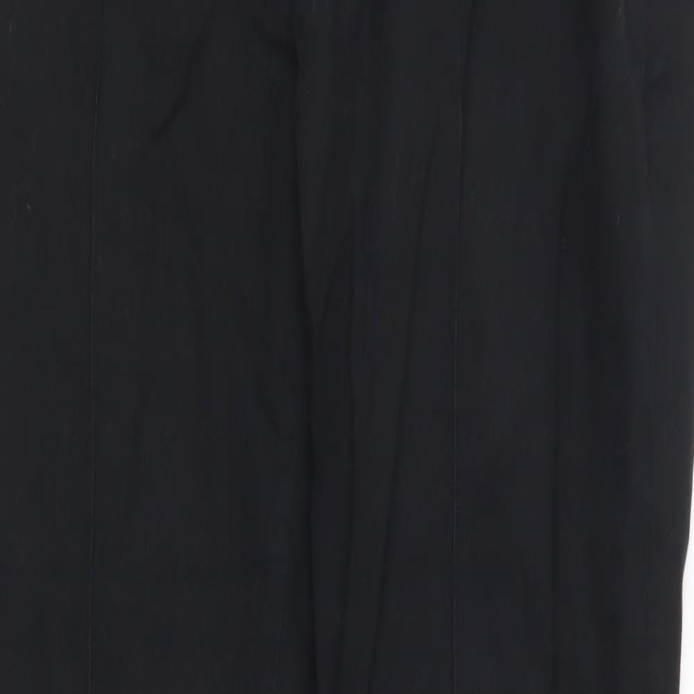 Womens UK Size 12 Preworn Regular Fit  Black Trousers