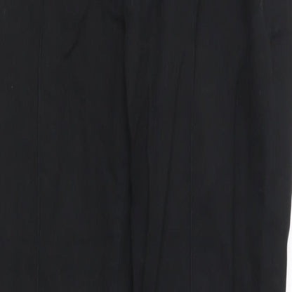 Womens UK Size 12 Preworn Regular Fit  Black Trousers