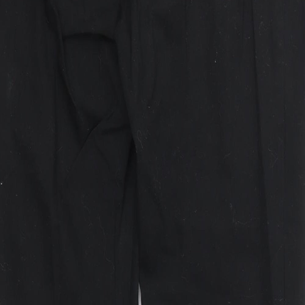 Womens UK Size 12 Preworn Regular Fit  Black Trousers