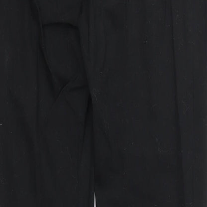 Womens UK Size 12 Preworn Regular Fit  Black Trousers