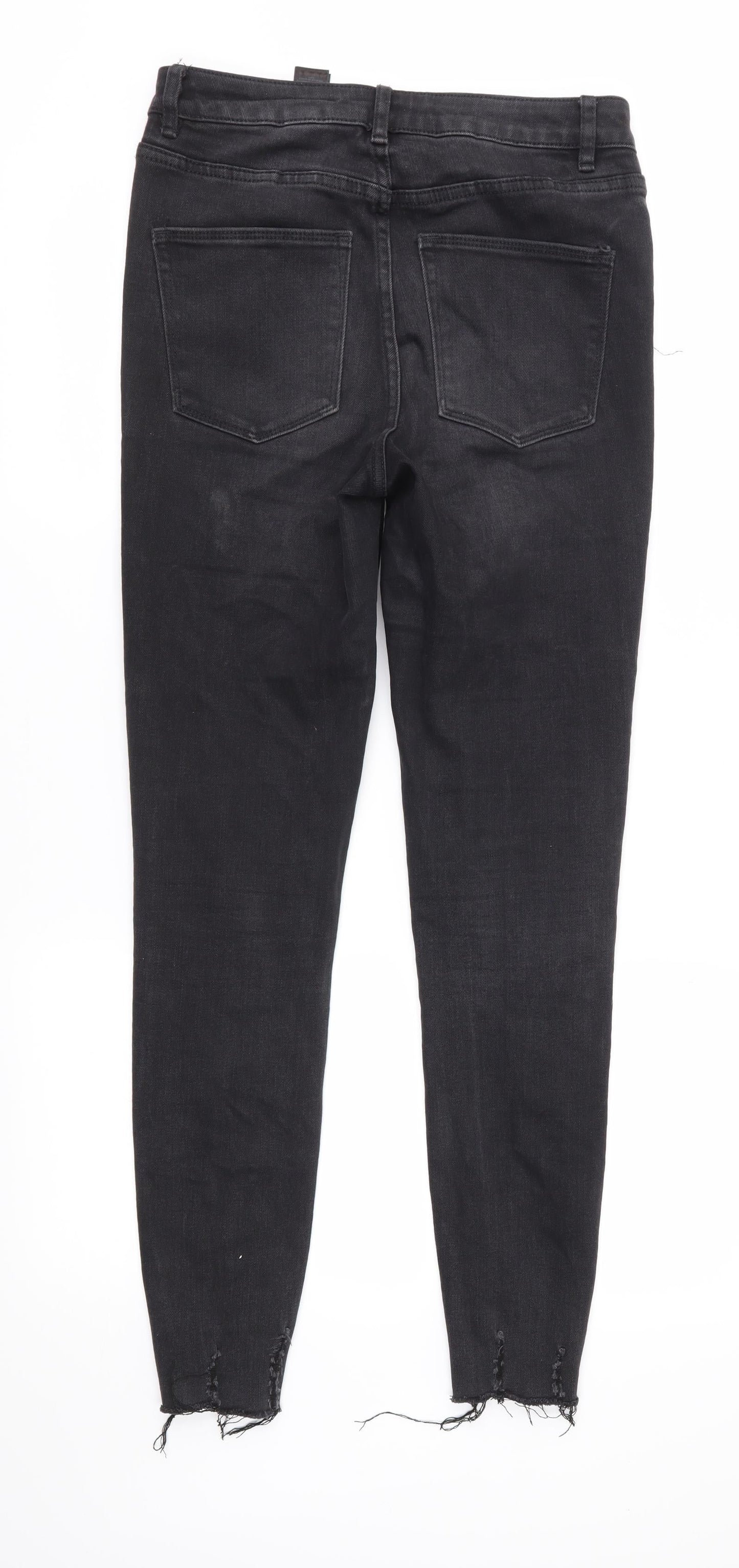 NEXT Womens Black  Denim Skinny Jeans Size 8 L29 in