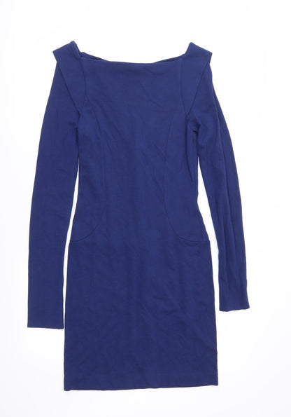 French Connection Womens Blue  Jersey Sheath  Size 10