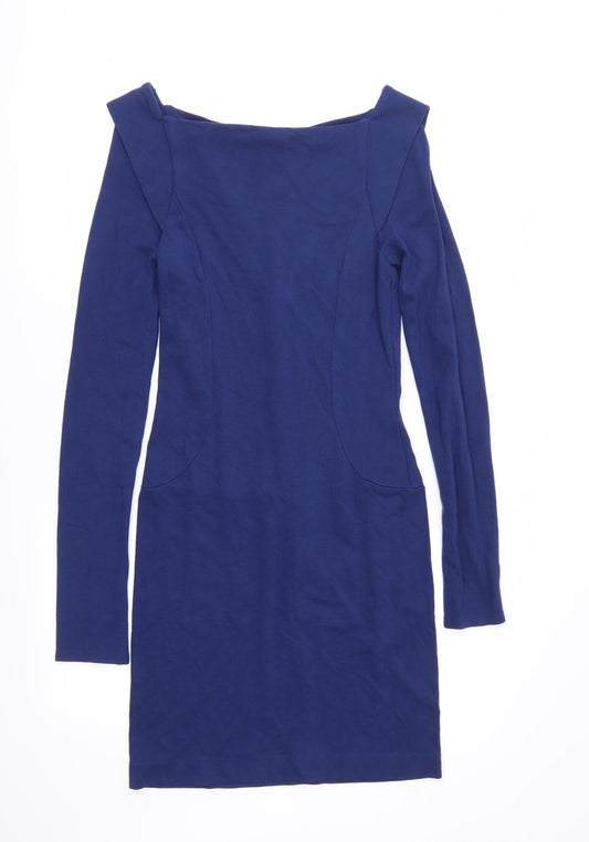 French Connection Womens Blue  Jersey Sheath  Size 10