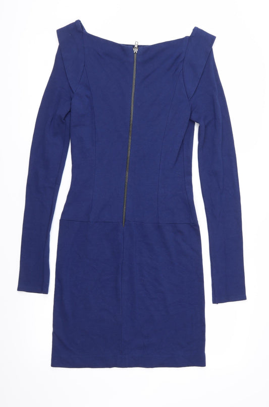 French Connection Womens Blue  Jersey Sheath  Size 10