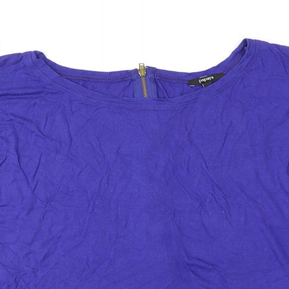 Papaya Womens Blue  Jersey Basic Blouse Size 8