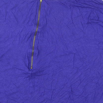 Papaya Womens Blue  Jersey Basic Blouse Size 8