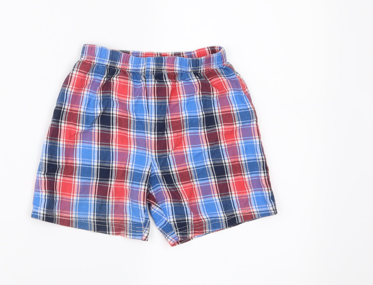 Next Boys Blue Check  Utility Shorts Size 2-3 Years