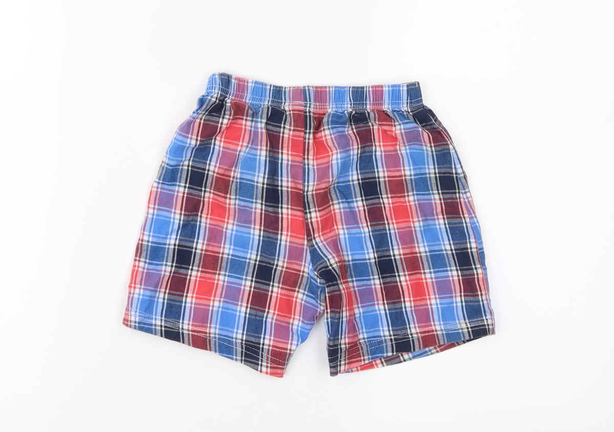 Next Boys Blue Check  Utility Shorts Size 2-3 Years