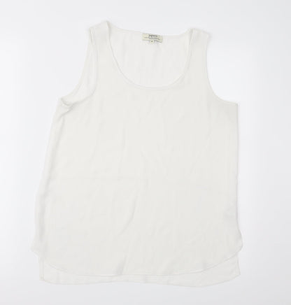 Papaya Womens White  Chiffon Basic Blouse Size 8