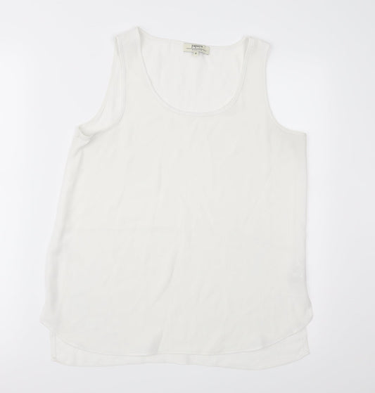 Papaya Womens White  Chiffon Basic Blouse Size 8