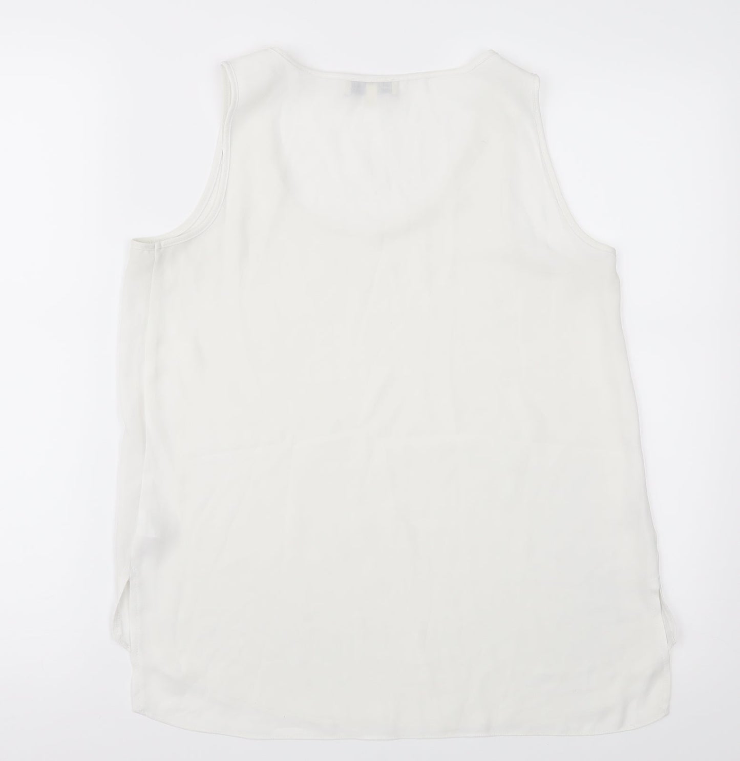 Papaya Womens White  Chiffon Basic Blouse Size 8