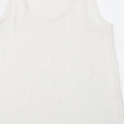 Papaya Womens White  Chiffon Basic Blouse Size 8