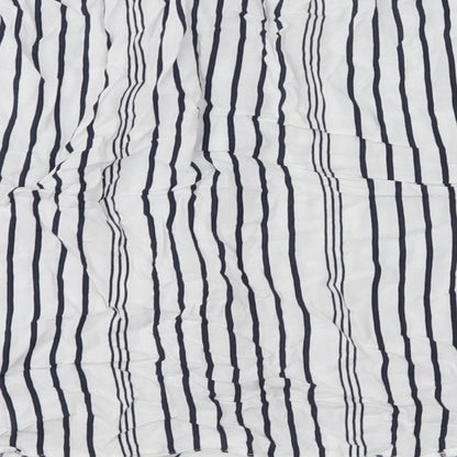 F&F Womens White Striped  Basic Blouse Size 8