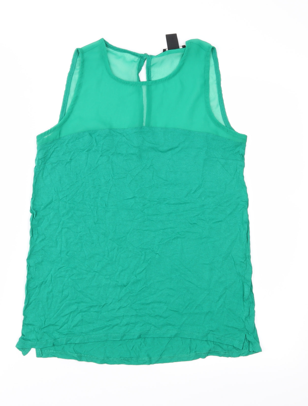 Womens UK Size S H&M Green Basic Blouse