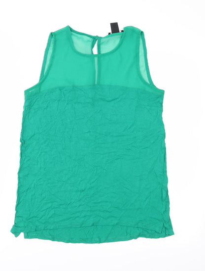 Womens UK Size S H&M Green Basic Blouse
