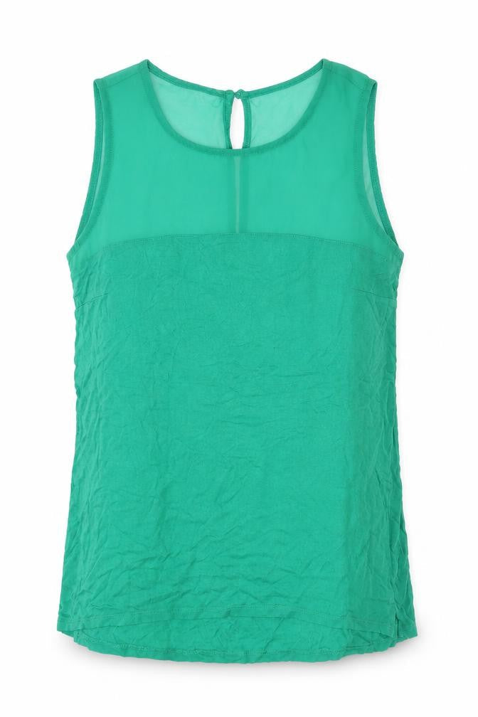 Womens UK Size S H&M Green Basic Blouse