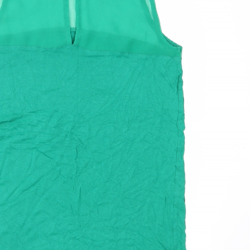 Womens UK Size S H&M Green Basic Blouse
