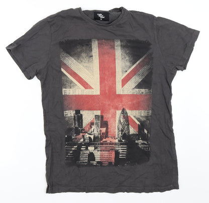 Mens UK Size M Cedar Wood State Grey  T-Shirt