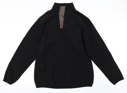Peruzzo Mens Black   Henley Sweatshirt Size M