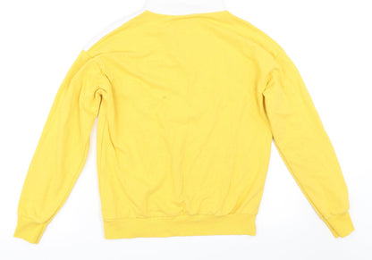 New Look Womens Yellow   Henley Sweatshirt Size 6