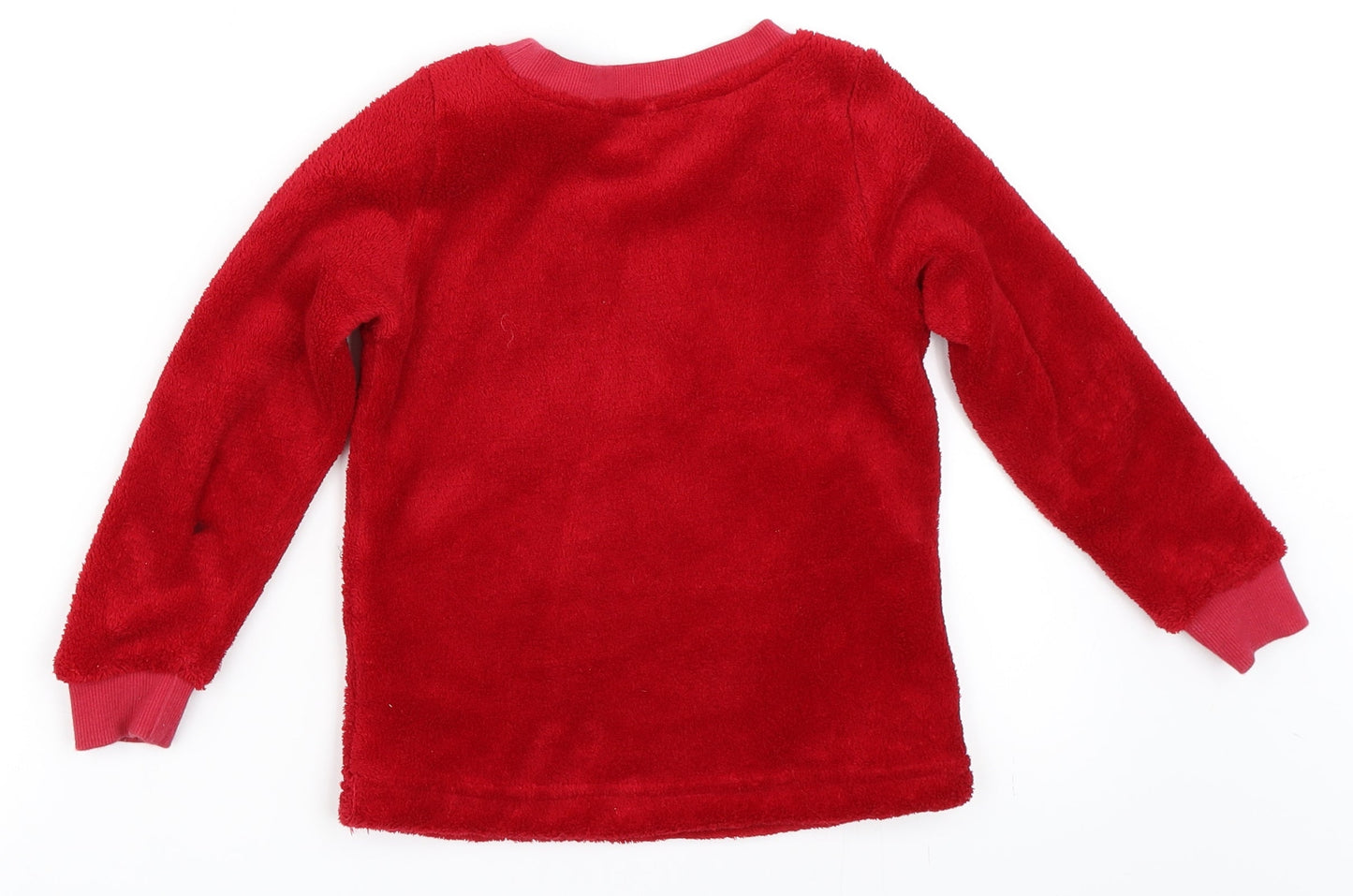 Matalan Girls Red   Pullover Sweatshirt Size 5 Years  - Christmas reindeer