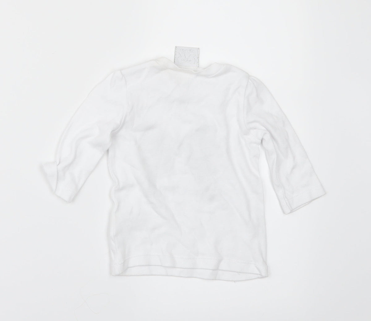 MINI MEL Girls White   Basic T-Shirt Size 3-6 Months