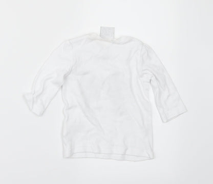 MINI MEL Girls White   Basic T-Shirt Size 3-6 Months
