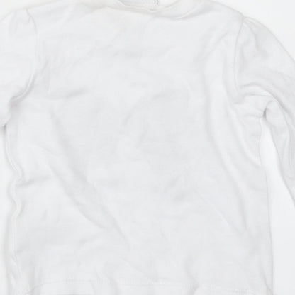 MINI MEL Girls White   Basic T-Shirt Size 3-6 Months