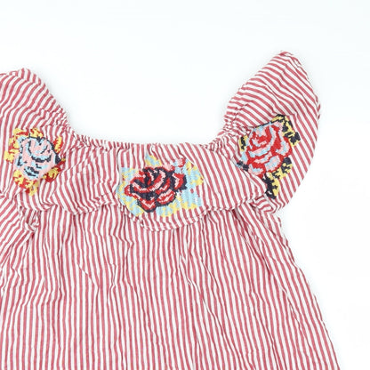 Womens UK Size L Love Label Red Tunic Blouse