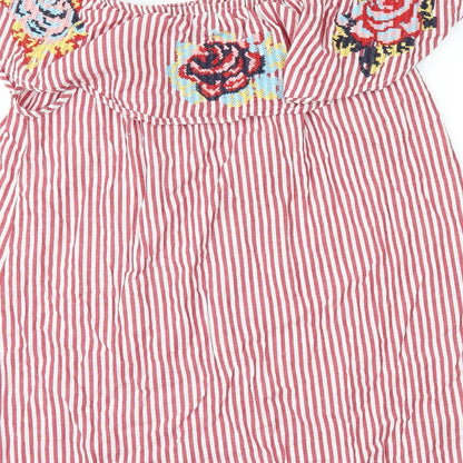 Womens UK Size L Love Label Red Tunic Blouse