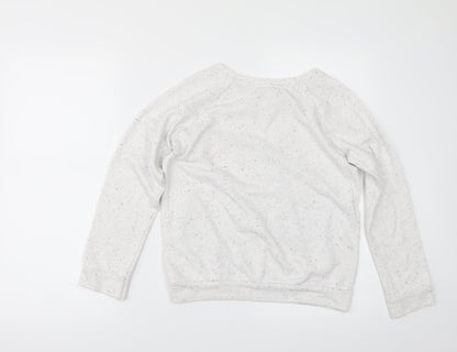 Preworn Girls Grey   Pullover Sweatshirt Size 11-12 Years