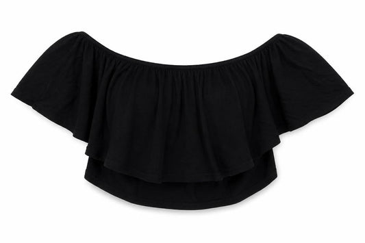 Boohoo Womens Black   Cropped Blouse Size 10