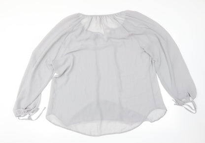 Womens UK Size  Preworn Grey Basic Blouse