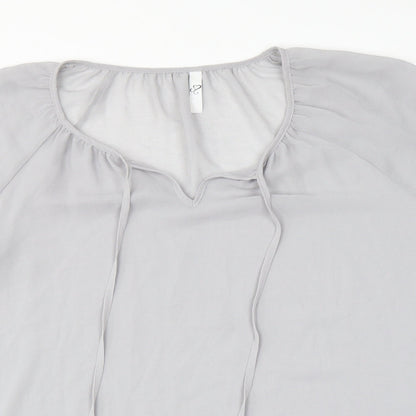 Womens UK Size  Preworn Grey Basic Blouse