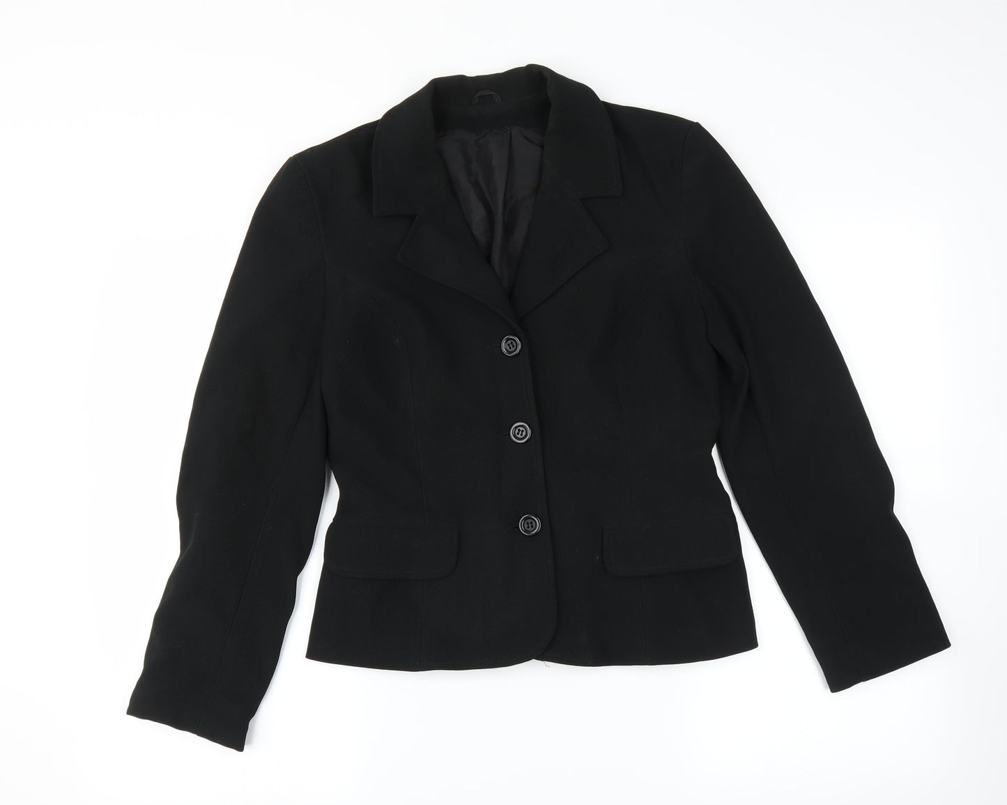 Womens UK Size 8 Preworn Regular Black Suit Jacket