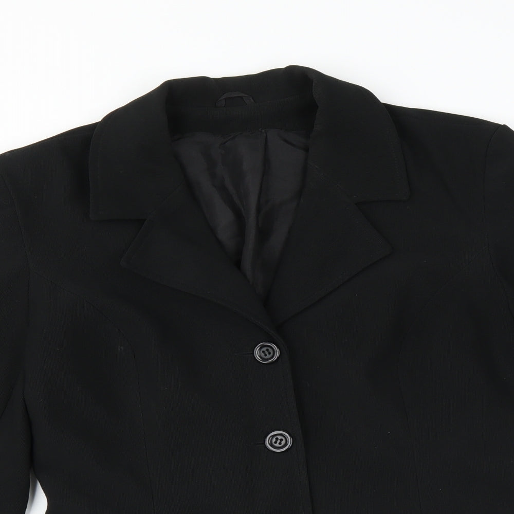 Womens UK Size 8 Preworn Regular Black Suit Jacket
