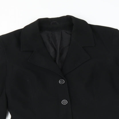 Womens UK Size 8 Preworn Regular Black Suit Jacket