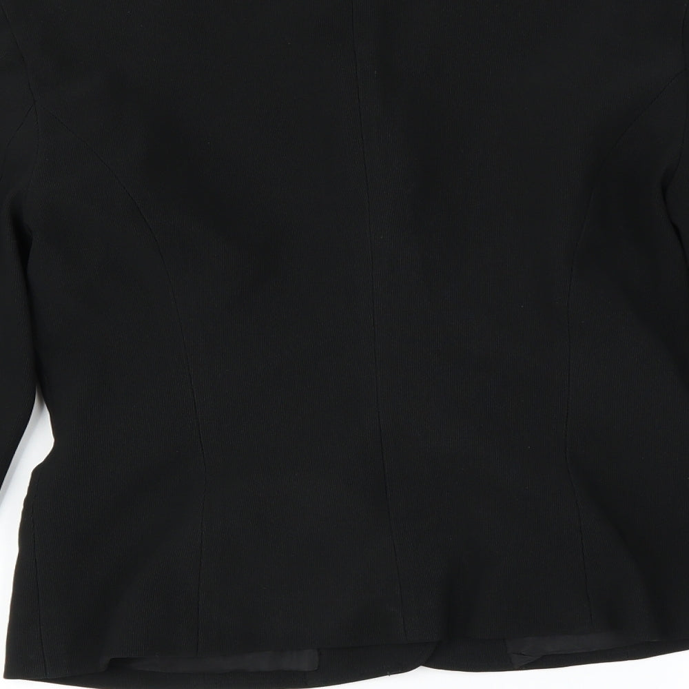 Womens UK Size 8 Preworn Regular Black Suit Jacket